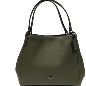 Coach Pebble Leather Hallie Shoulder Bag